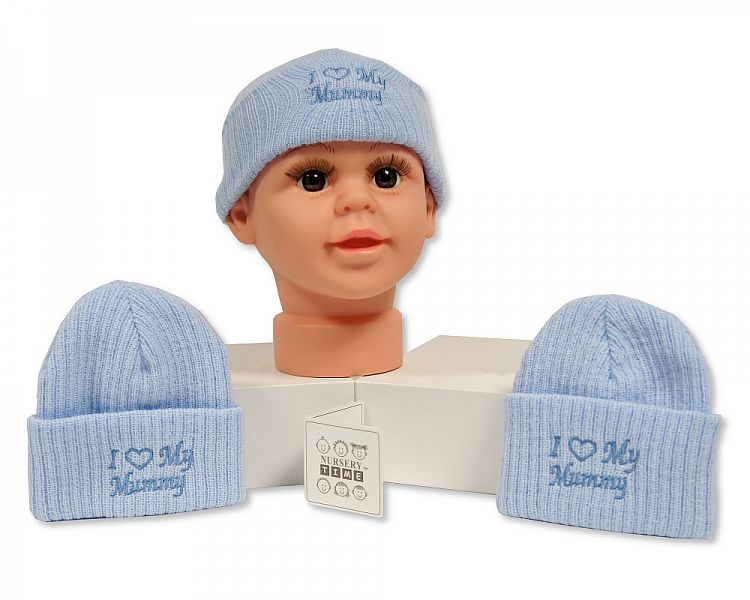 Baby Boys Knitted Hat - I Love Mummy (0-3 Months) Bw-0503-0447