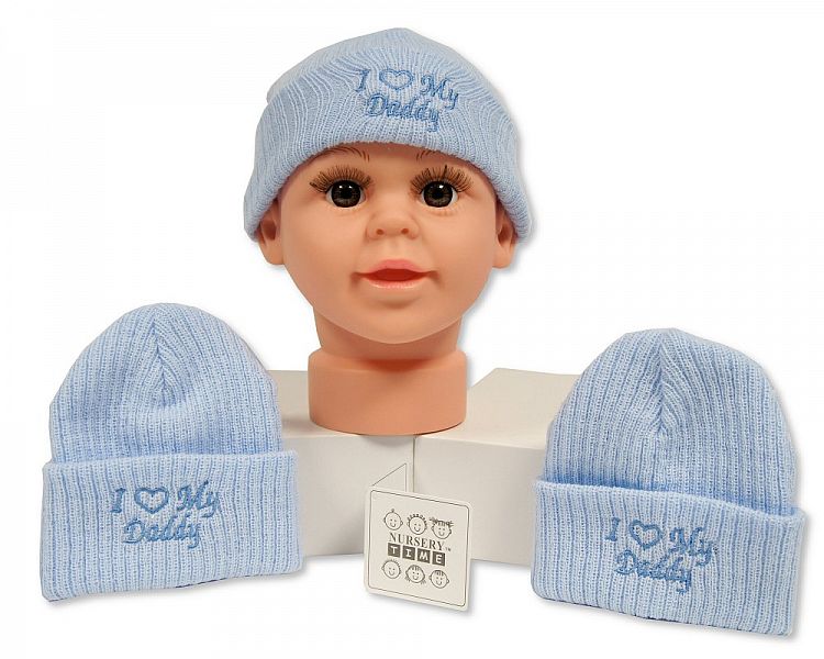 Baby Boys Knitted Hat - I Love Daddy (0-3 Months) Bw-0503-0448