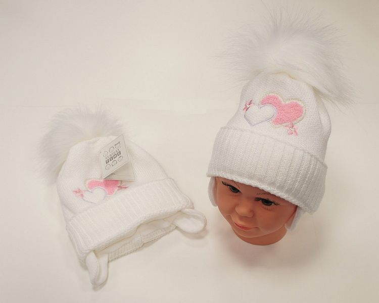 Baby Girls Pom-Pom Hat with Cotton Lining (0-18 Months) Bw-0503-0458w