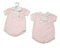 Baby Girls Knitted Romper with Bow and Lace Collar (NB-9 Months) Bw-10-013