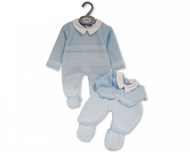 Baby Boys Knitted Pram Set (NB-9 Months) (PK6) Bw-10-1161