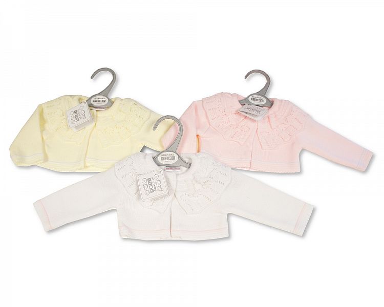 Knitted Baby Girls Bolero Cardigan - (NB-9 Months) (PK6) Bw-10-212