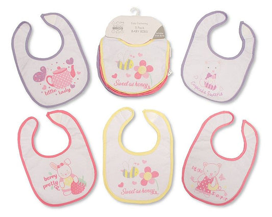 Baby Bibs 5-Pack - Girls (PK6) Bw 104-771