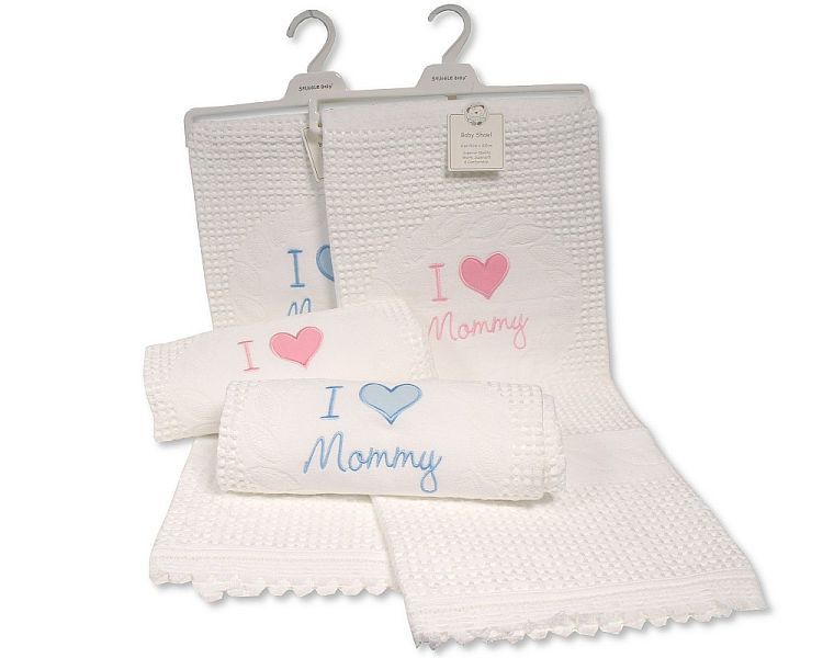 Baby Acrylic Hanger Shawl - I Love Mommy - Bw-110-416
