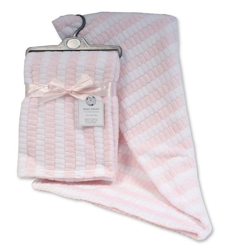 Baby Jacquard Wrap - Two Tone - Bw 112-1031P - Kidswholesale.co.uk