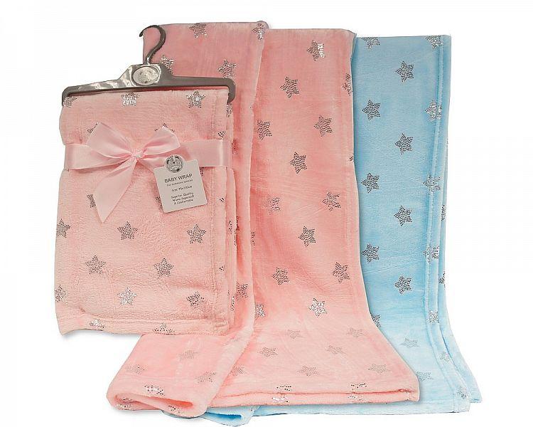 Baby Foil Print Wrap - Stars- BW-112-1035 - Kidswholesale.co.uk
