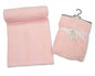 Plain Baby Waffle Wrap - Pink BW-112-950P - Kidswholesale.co.uk