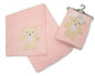 Baby 3d Waffle Wrap - Bear - Pink - Kidswholesale.co.uk