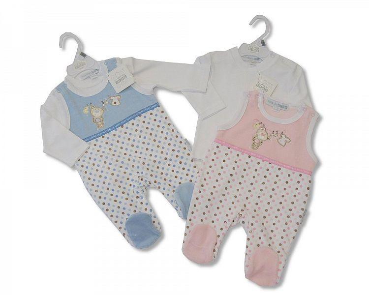 Baby Velour 2 pcs Set (NB-6months) (Bw 1312-0132) - Kidswholesale.co.uk