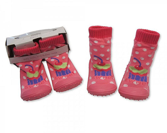 Baby Socks with Rubber Soles - Girls 