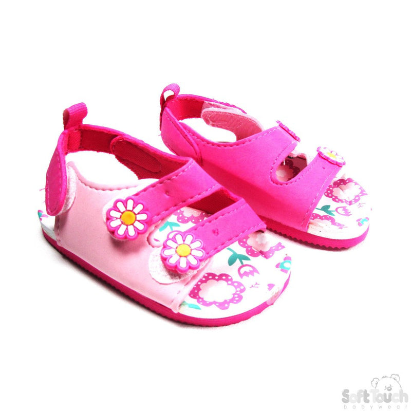 Pink Velcro Fastened Sandals-E72