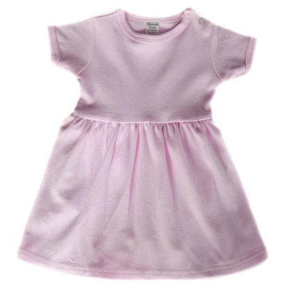 INFANTS PLAIN PINK ROMPER ONESIE DRESS: BD632-P - Kidswholesale.co.uk