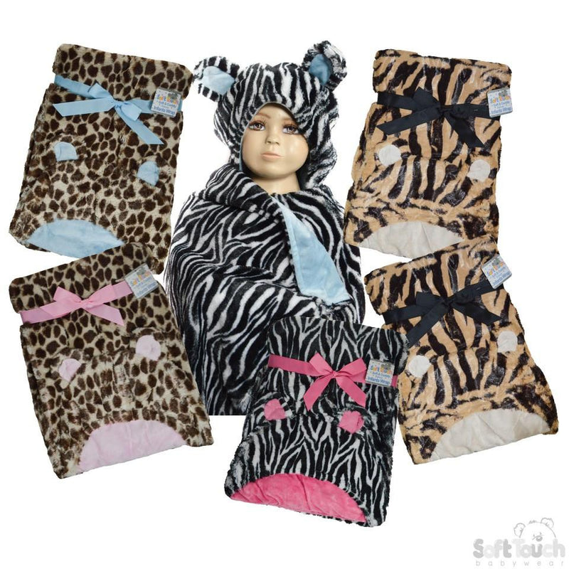 PLUSH ANIMAL HOODIE WRAP: FBP102 Fleece Lining - Kidswholesale.co.uk