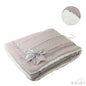 GREY CHEVERON CABLE KNIT WRAP W/SATIN TRIM & BOW : FBP202-G - Kidswholesale.co.uk
