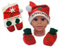 Baby Hat and Booties Gift Set - My First Christmas - Red [GP-25-0838] - Kidswholesale.co.uk