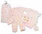 Baby Girls 5 Pieces Gift Set - Bear and Cat (NB to 6 Months) (PK6) Gp-25-1162