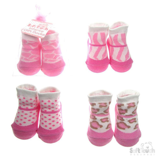 GIRLS ANIMAL PRINT GIFT SOCKS: GS90 - Kidswholesale.co.uk