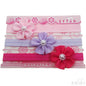 3 PACK GIRLS HEADBANDS W/FLOWER & PEARL: HB49 - Kidswholesale.co.uk