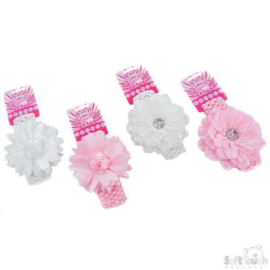 Crochet Headband W/Flower: HB70-17 - Kidswholesale.co.uk