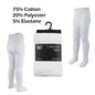 Girls Plain White Cotton Rich Tights i2i Tights - Kidswholesale.co.uk