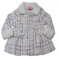 Girls White/Multicolour Fur coat (1-3yrs) 04JTC8087 - Kidswholesale.co.uk