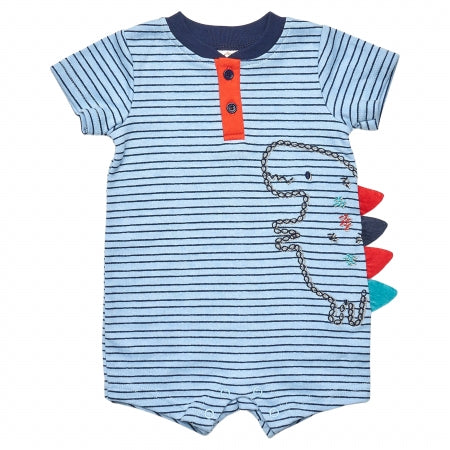 Boys Stripped Dinosaur Romper (0-9 Months)-50JTC8921