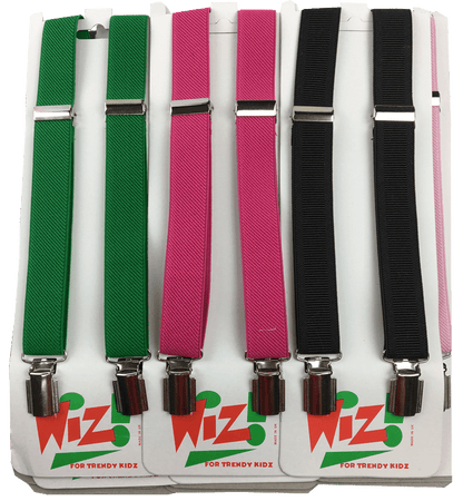 Braces Belts: Assorted Light Colours - Kidswholesale.co.uk