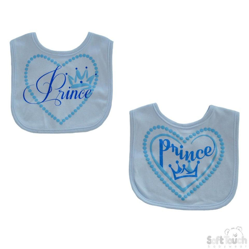 Velcro Bib - Prince - 35 x 22cm (P4707-B) - Kidswholesale.co.uk