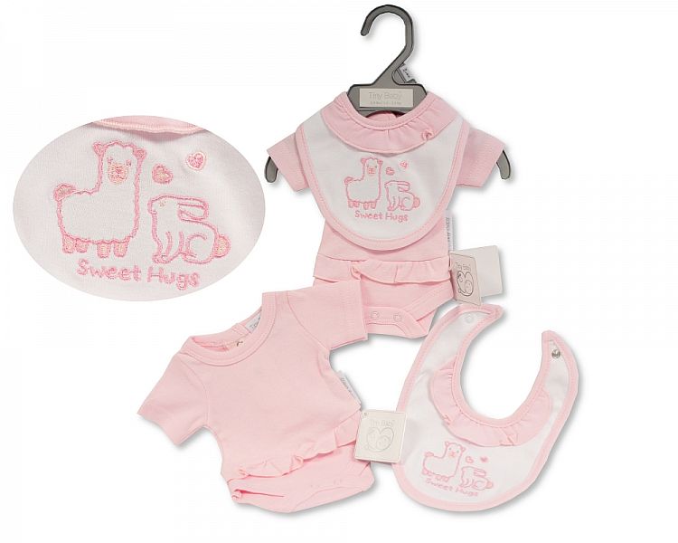 Premature Baby Girls 2 pcs Set - Sweet Hugs (3-5 to 5-8Lbs) (PK6) Pb-20-372p