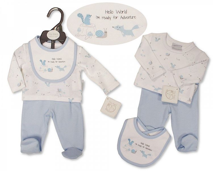 Premature Baby Boys 3 pcs Set - Hello World-Pb-20-379s