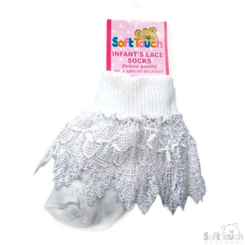 Deluxe Lace Socks (s13-wh)