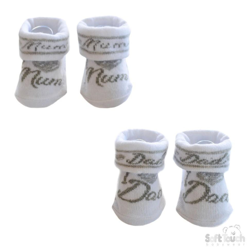 I Love Mum/Dad Baby Socks: S286 - Kidswholesale.co.uk