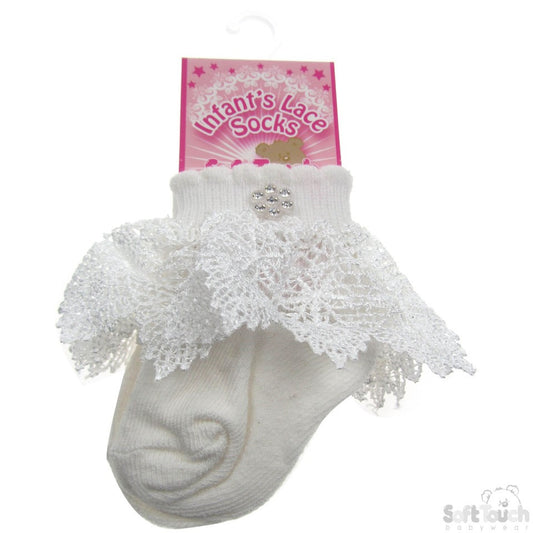 PLAIN LACE SOCKS: S33-CR