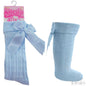 Infants Ribbed Knee Length Socks W/Stitched Bow: S41-B - Kidswholesale.co.uk