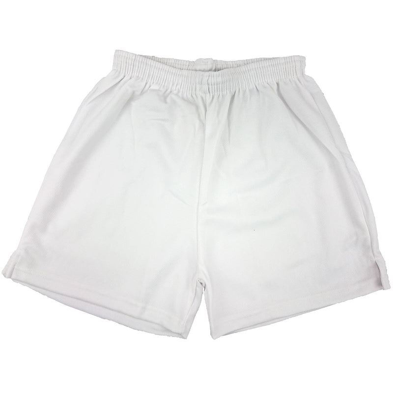 White - Clearance School Mesh Shorts - P.E/Sports - 3-XXL - Kidswholesale.co.uk